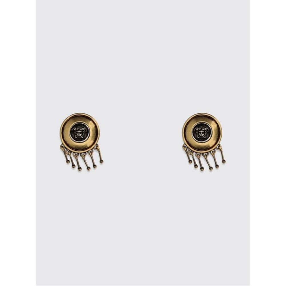 Versace Women Versace Medusa Logo Brass Clip-On Dangle Earrings